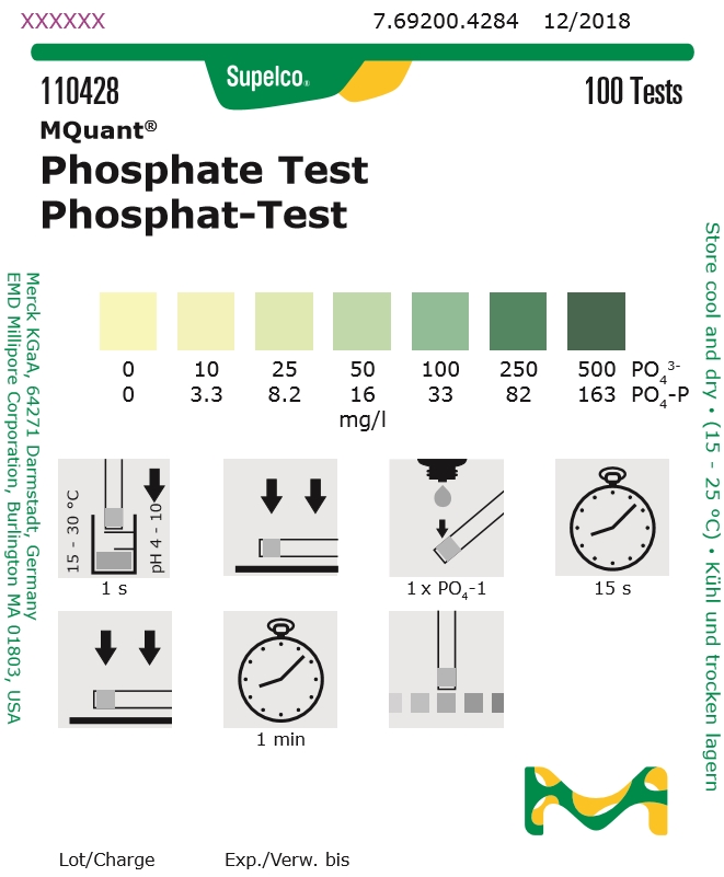 110428-PO4 인산염 측정키트 phosphate 인산염검사 Merck