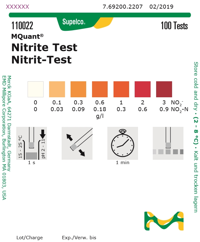 110022-NO2 아질산염 측정키트 Nitrite 아질산염검사 Merck