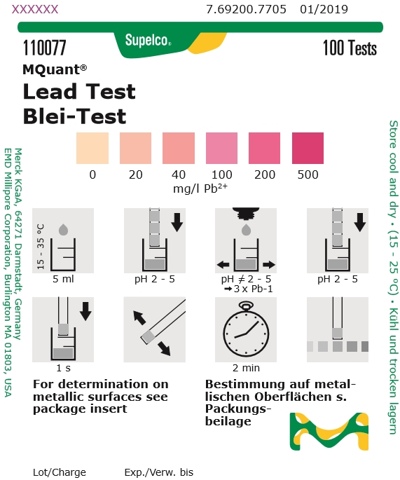 110077-Pb 납 측정키트 Lead 납검사 Merck