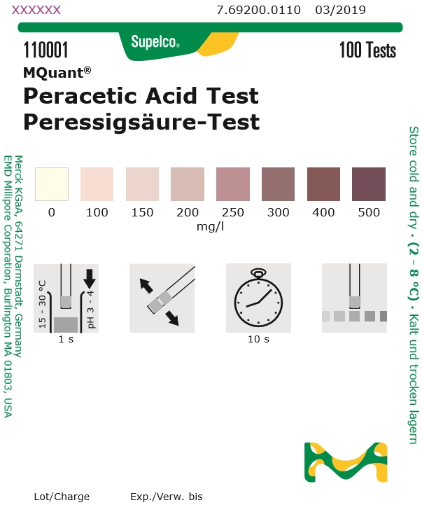 110001-PAA-MR 과초산 측정키트 과초산검사 Merck