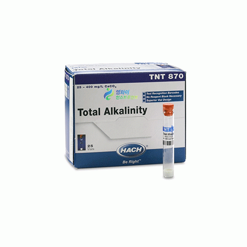 TNT870 총알카리도 시약 HACH 범위 25-400 mg/L Total Alkalinity