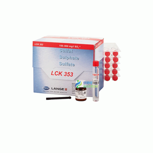 황산염 시약 LCK353 HACH 범위 150-900 mg/L SO4 Sulphate