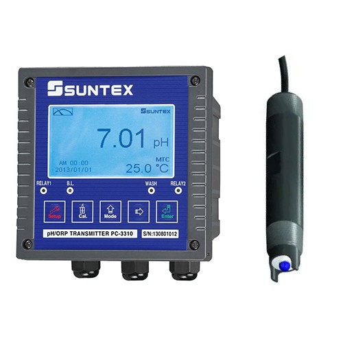 PH-3310-ST956 설치형 pH 측정기 판넬형 Suntex 침적형 삽입형