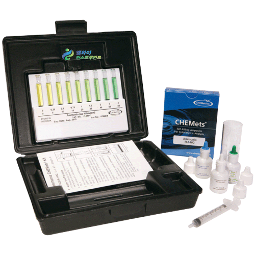 K-1420 암모니아성질소키트 TEST KIT 수질 검사키트 Chemetrics Ammonia-N Kits NH3-N