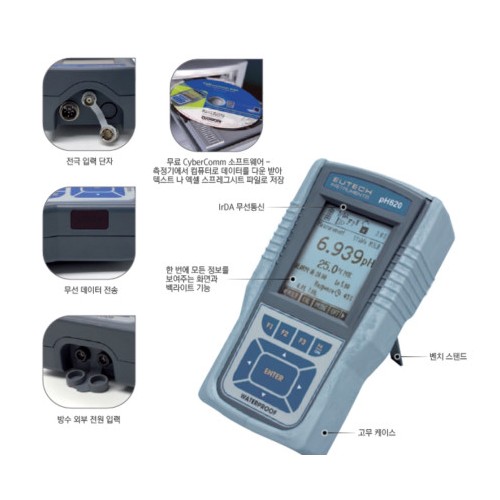휴대용 pH 측정기 pH610 수소이온농도 EUTECH 범위 0-14 포터블 산가측정