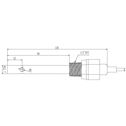 RES8100-8-11-4 순수전용 비저항미터 케이블 20M MINBO Pure water CON