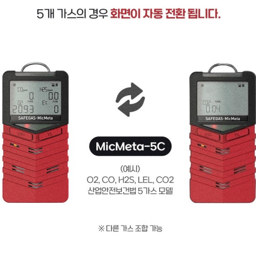 MicMeta-4A 복합가스측정기 SAFEGAS 세이프가스 O2 CO LEL H2S