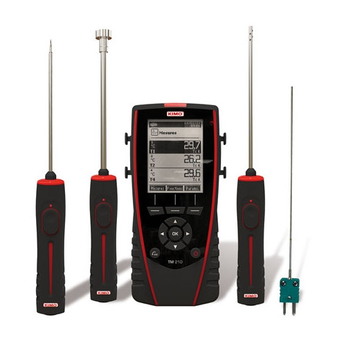 TM210 4채널 온도계 KIMO 온도 측정 키모 써머커플 PT100 실시간 열전대온도계