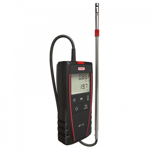 VT-110 Ø 8mm 열선 풍속풍량측정기 KIMO 키모 디지털 풍속풍량계